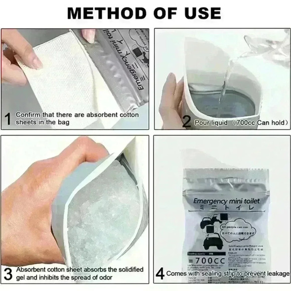 Emergency Mini Toilet Bag4 - Picture 3 of 3